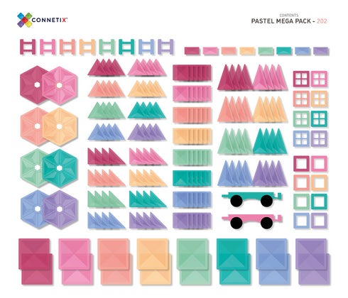 CONNETIX - 202 Piece Pastel Mega Pack